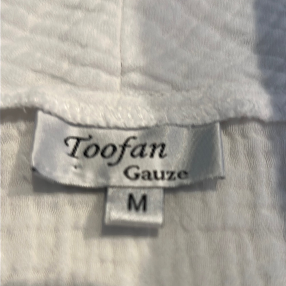 Toofan Women's White Cowl gauze Neck Top - Picture 6 of 6